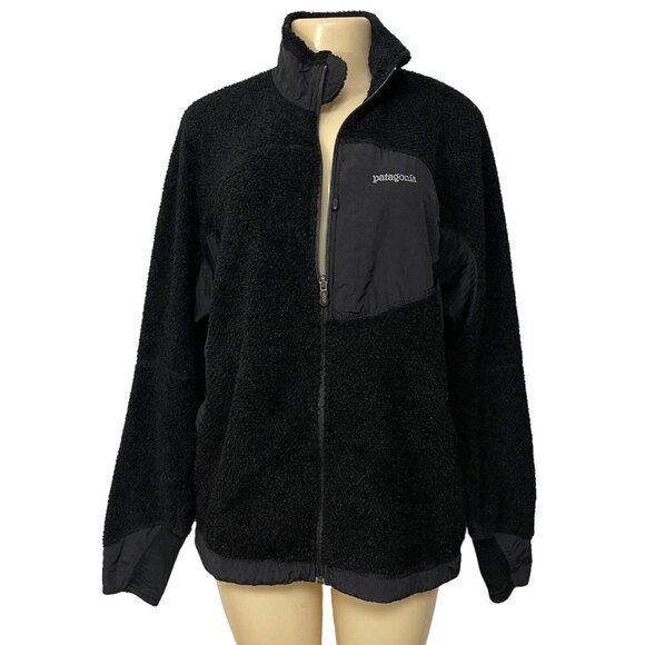 Vintage Patagonia Black Mens Regulator R Polartec Fleece Jacket Mesh Hiking L - Picture 3 of 16